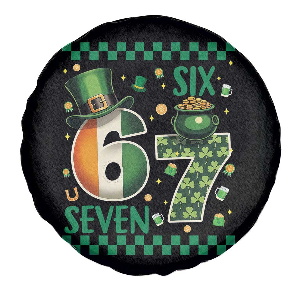 Funny St Patricks Six Seven Spare Tire Cover Gen Z Irish Gift TS12 Print Your Wear