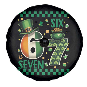 Funny St Patricks Six Seven Spare Tire Cover Gen Z Irish Gift TS12 Print Your Wear