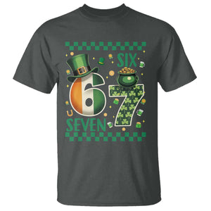 Funny St Patricks Six Seven T Shirt Gen Z Irish Gift TS12 Dark Heather Print Your Wear