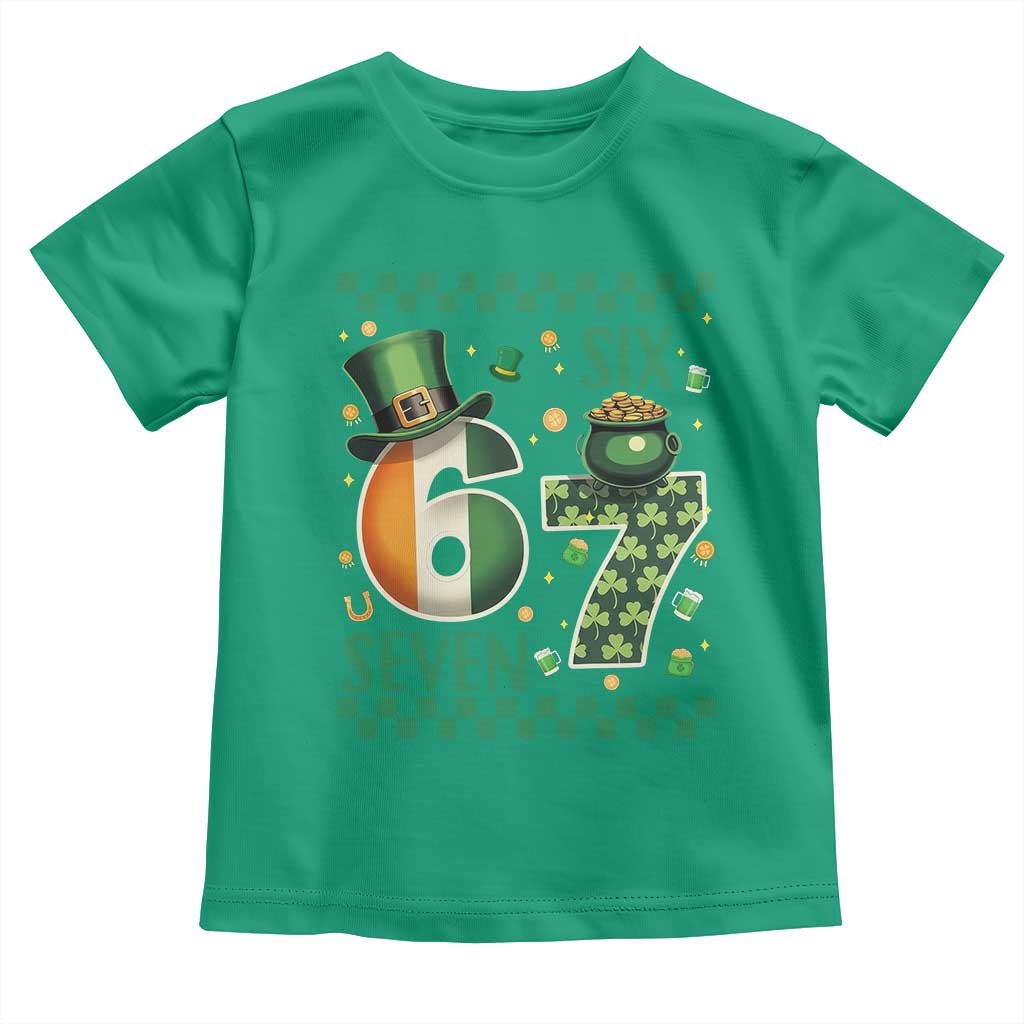 Funny St Patricks Six Seven Toddler T Shirt Gen Z Irish Gift TS12 Irish Green Print Your Wear