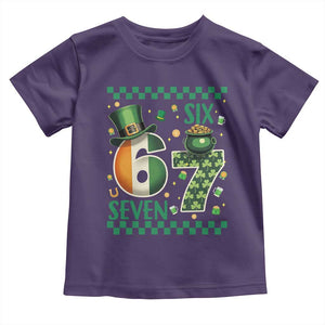 Funny St Patricks Six Seven Toddler T Shirt Gen Z Irish Gift TS12 Purple Print Your Wear