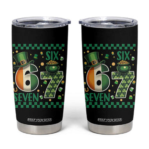 Funny St Patricks Six Seven Tumbler Cup Gen Z Irish Gift TS12 Black Print Your Wear