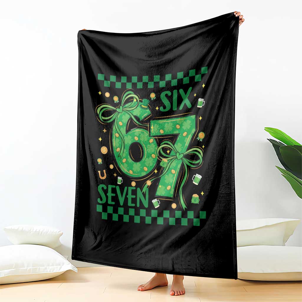Funny St Patricks Day Throw Blanket Six Seven Meme Irish Gag Gift TS12 Print Your Wear