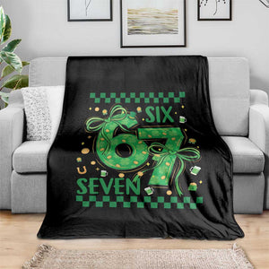 Funny St Patricks Day Throw Blanket Six Seven Meme Irish Gag Gift TS12 Print Your Wear