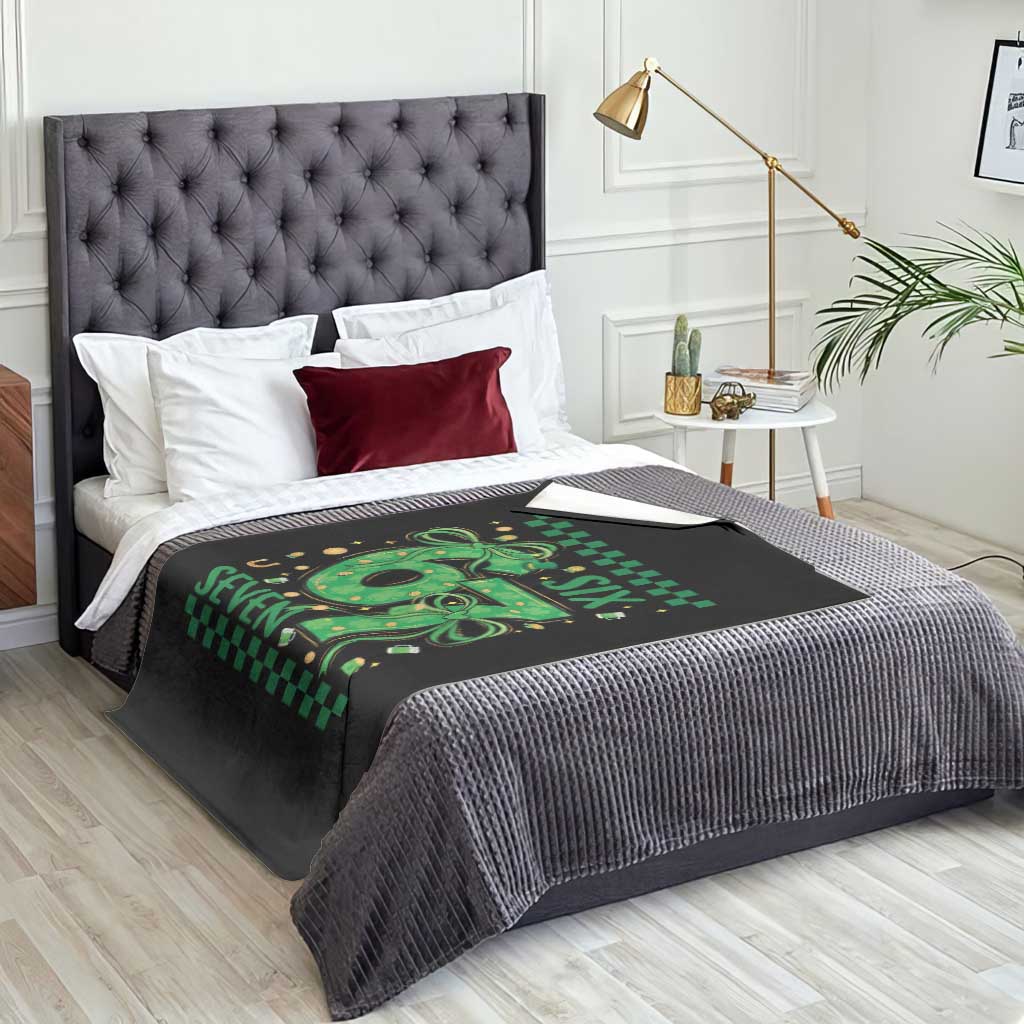 Funny St Patricks Day Throw Blanket Six Seven Meme Irish Gag Gift TS12 Print Your Wear