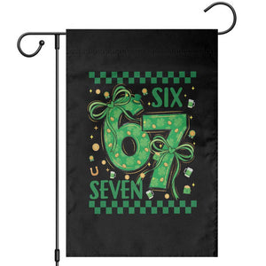 Funny St Patricks Day Garden Flag Six Seven Meme Irish Gag Gift TS12 Black Print Your Wear