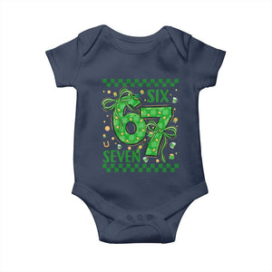 Funny St Patricks Day Baby Onesie Six Seven Meme Irish Gag Gift TS12 Navy Print Your Wear