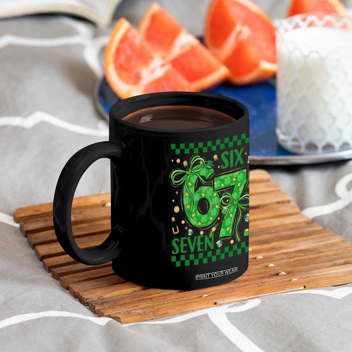 Funny St Patricks Day Coffee Mug Six Seven Meme Irish Gag Gift TS12 Print Your Wear