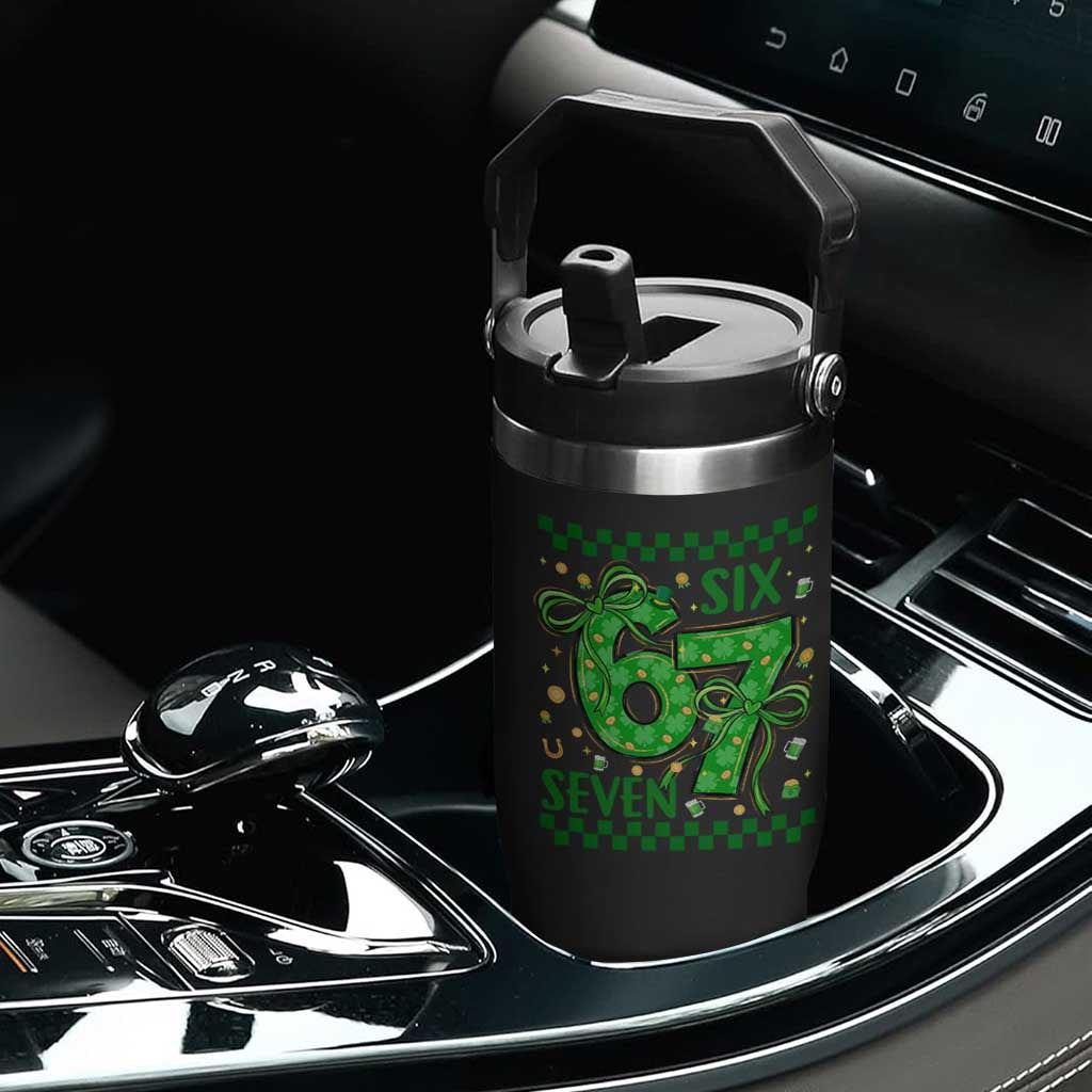 Funny St Patricks Day Flip Straw Tumbler Six Seven Meme Irish Gag Gift TS12 Print Your Wear