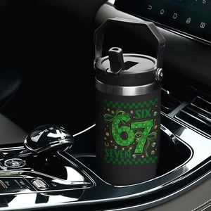 Funny St Patricks Day Flip Straw Tumbler Six Seven Meme Irish Gag Gift TS12 Print Your Wear