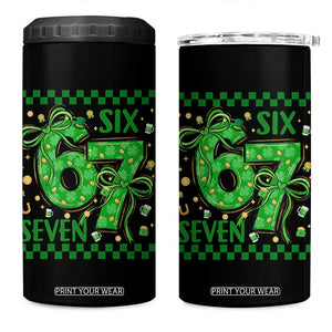 Funny St Patricks Day 4 in 1 Can Cooler Tumbler Six Seven Meme Irish Gag Gift TS12 One Size: 16 oz Black Print Your Wear