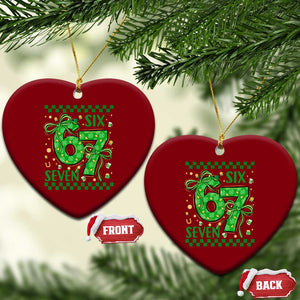 Funny St Patricks Day Ceramic Ornament Six Seven Meme Irish Gag Gift TS12 Print Your Wear