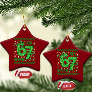 Funny St Patricks Day Ceramic Ornament Six Seven Meme Irish Gag Gift TS12 Print Your Wear