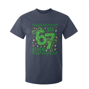 Funny St Patricks Day T Shirt For Kid Six Seven Meme Irish Gag Gift TS12 Navy Print Your Wear