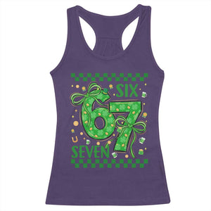 Funny St Patricks Day Racerback Tank Top Six Seven Meme Irish Gag Gift TS12 Purple Print Your Wear
