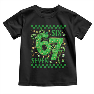 Funny St Patricks Day Toddler T Shirt Six Seven Meme Irish Gag Gift TS12 Black Print Your Wear