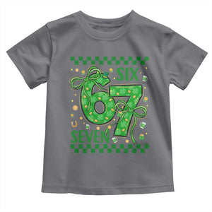 Funny St Patricks Day Toddler T Shirt Six Seven Meme Irish Gag Gift TS12 Charcoal Print Your Wear