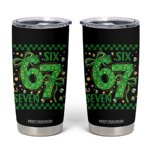 Funny St Patricks Day Tumbler Cup Six Seven Meme Irish Gag Gift TS12 Black Print Your Wear