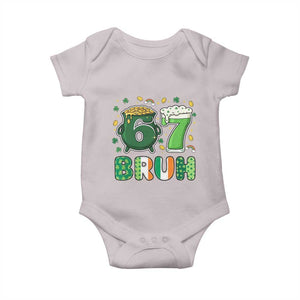 Funny St Patricks Day Six Seven Meme Baby Onesie Irish American Gift TS12 Ice Gray Print Your Wear