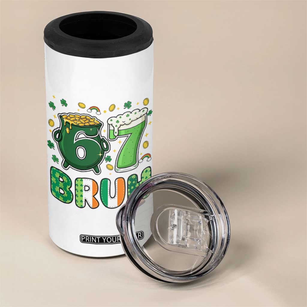 Funny St Patricks Day Six Seven Meme 4 in 1 Can Cooler Tumbler Irish American Gift TS12 Print Your Wear