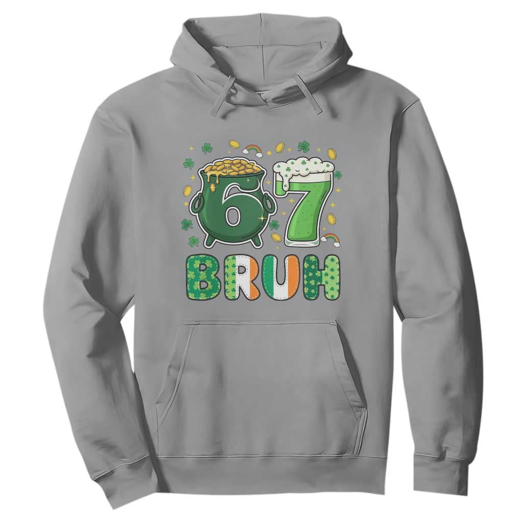 Funny St Patricks Day Six Seven Meme Hoodie Irish American Gift TS12 Sport Gray Print Your Wear