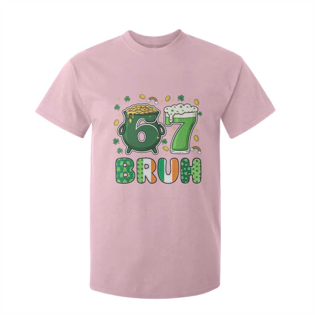 Funny St Patricks Day Six Seven Meme T Shirt For Kid Irish American Gift TS12 Light Pink Print Your Wear