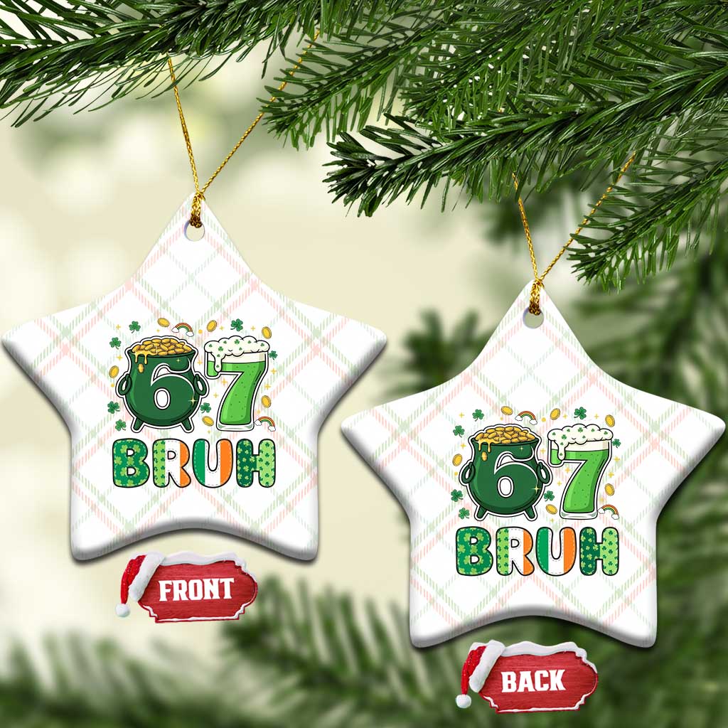 Funny St Patricks Day Six Seven Meme Ceramic Ornament Irish American Gift TS12 Print Your Wear