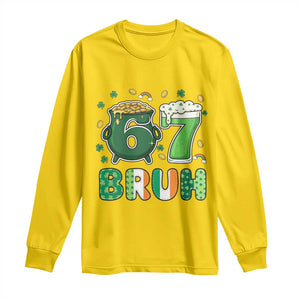 Funny St Patricks Day Six Seven Meme Long Sleeve Shirt Irish American Gift TS12 Daisy Print Your Wear