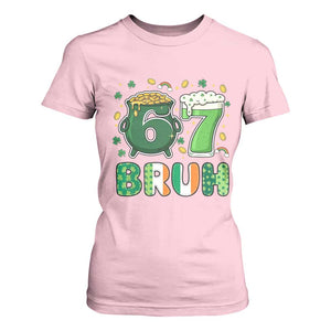 Funny St Patricks Day Six Seven Meme T Shirt For Women Irish American Gift TS12 Light Pink Print Your Wear