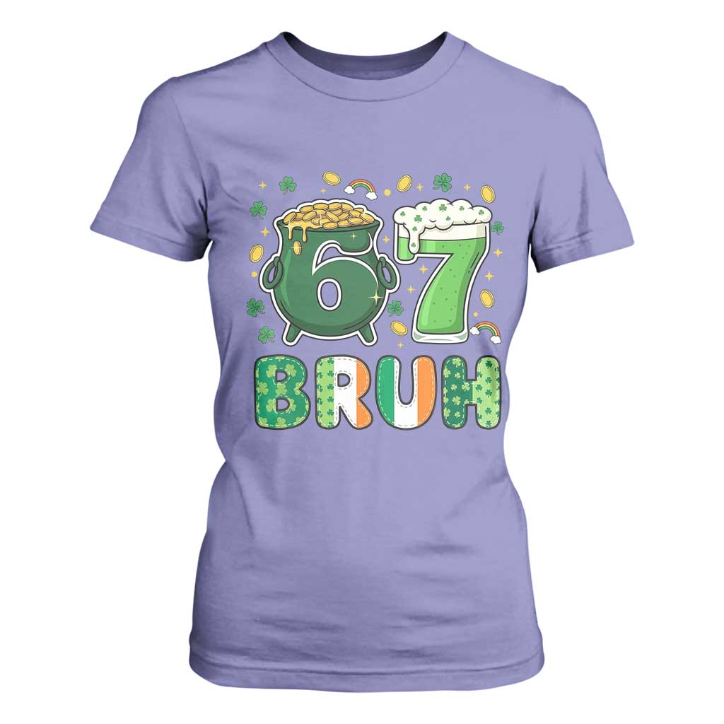 Funny St Patricks Day Six Seven Meme T Shirt For Women Irish American Gift TS12 Violet Print Your Wear