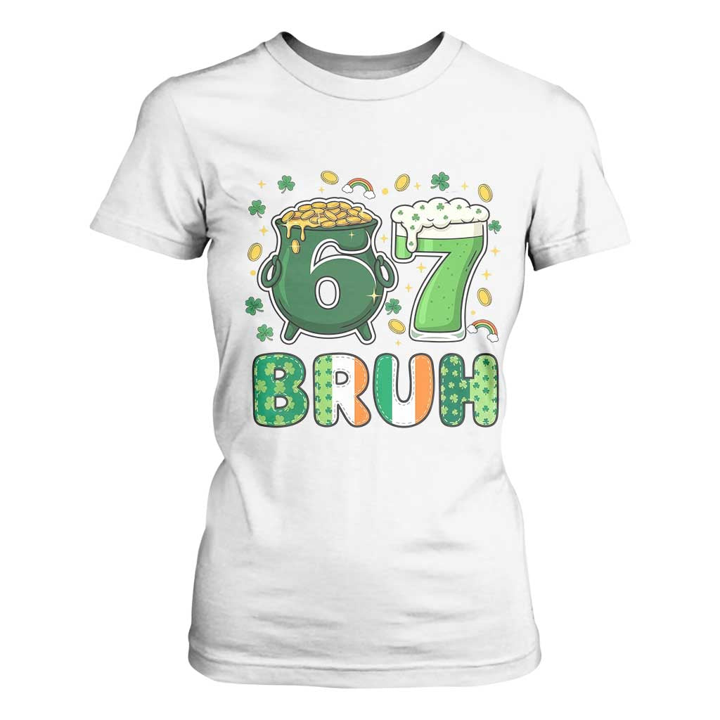 Funny St Patricks Day Six Seven Meme T Shirt For Women Irish American Gift TS12 White Print Your Wear
