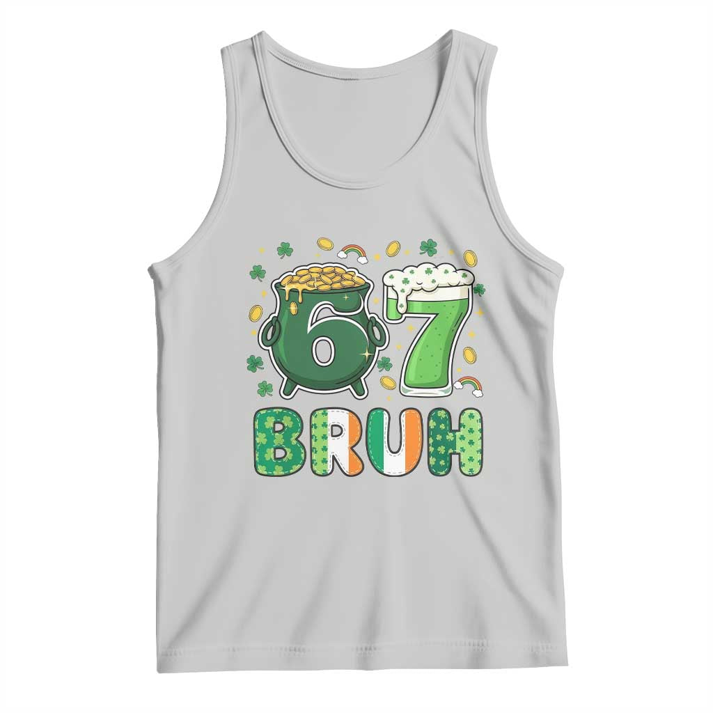 Funny St Patricks Day Six Seven Meme Tank Top Irish American Gift TS12 Ash Print Your Wear