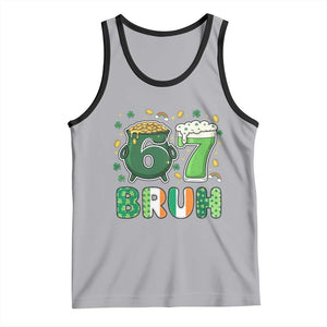Funny St Patricks Day Six Seven Meme Tank Top Irish American Gift TS12 Athletic Heather Black Print Your Wear