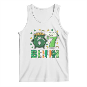 Funny St Patricks Day Six Seven Meme Tank Top Irish American Gift TS12 White Print Your Wear
