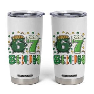 Funny St Patricks Day Six Seven Meme Tumbler Cup Irish American Gift TS12 White Print Your Wear