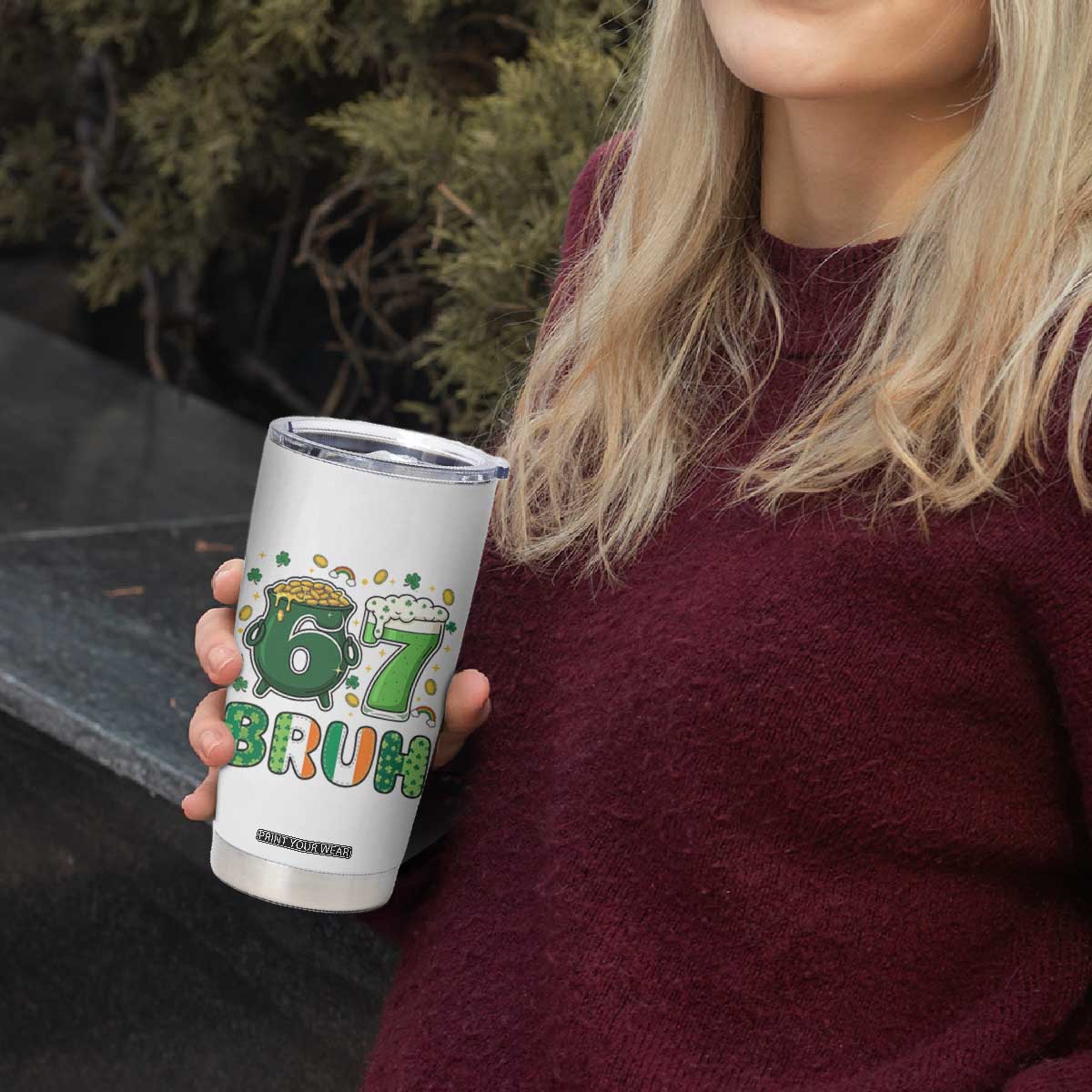 Funny St Patricks Day Six Seven Meme Tumbler Cup Irish American Gift TS12 Print Your Wear