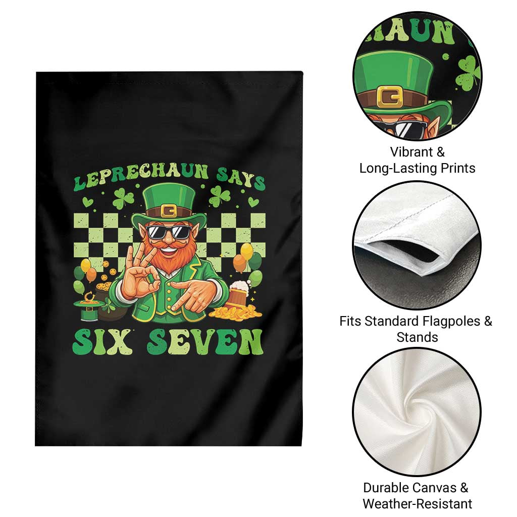 Funny Leprechaun Says Six Seven Garden Flag St Patricks Day TS12 Print Your Wear