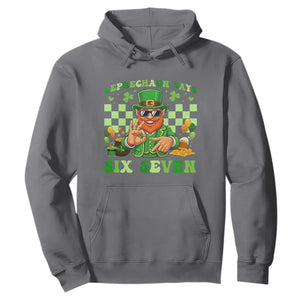 Funny Leprechaun Says Six Seven Hoodie St Patricks Day TS12 Charcoal Print Your Wear