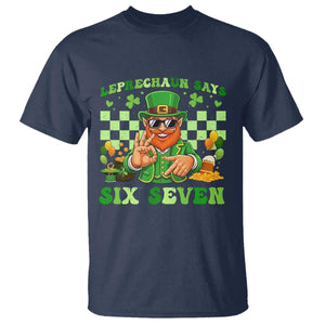Funny Leprechaun Says Six Seven T Shirt St Patricks Day TS12 Navy Print Your Wear