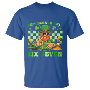 Funny Leprechaun Says Six Seven T Shirt St Patricks Day TS12 Royal Blue Print Your Wear