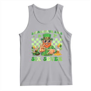 Funny Leprechaun Says Six Seven Tank Top St Patricks Day TS12 Athletic Heather Print Your Wear