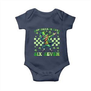 Leprechaun Six Seven Meme Baby Onesie Funny St Patricks Day Gift TS12 Navy Print Your Wear