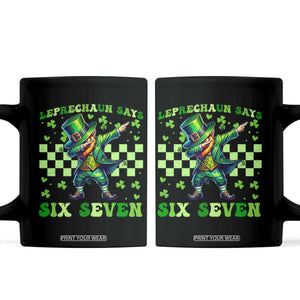 Leprechaun Six Seven Meme Coffee Mug Funny St Patricks Day Gift TS12 Black Print Your Wear