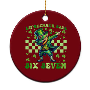 Leprechaun Six Seven Meme Ceramic Ornament Funny St Patricks Day Gift TS12 1pc Red Print Your Wear