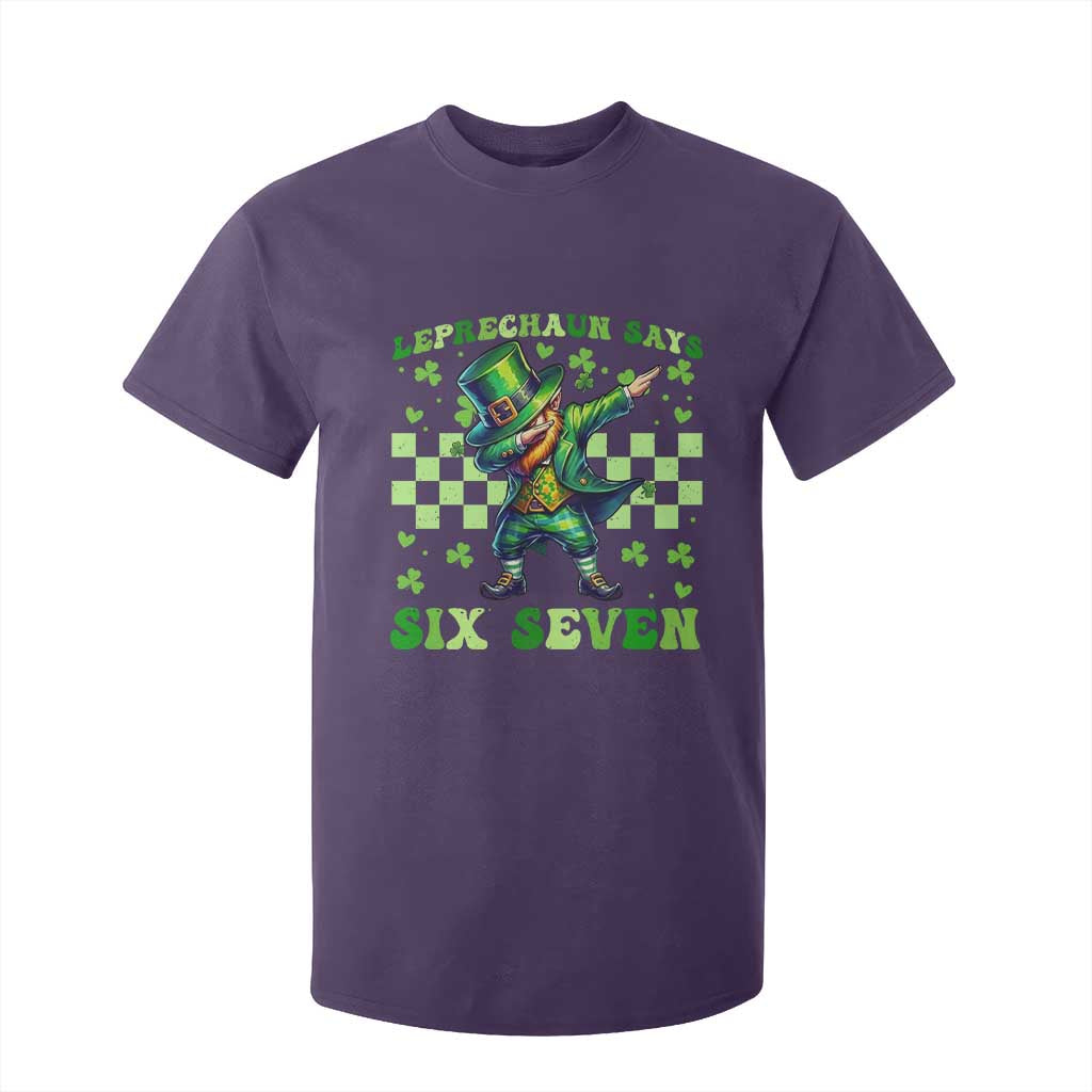 Leprechaun Six Seven Meme T Shirt For Kid Funny St Patricks Day Gift TS12 Purple Print Your Wear