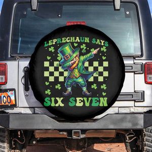 Leprechaun Six Seven Meme Spare Tire Cover Funny St Patricks Day Gift TS12 No hole Black Print Your Wear