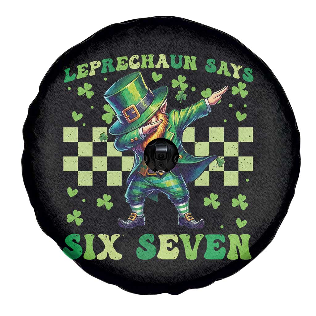 Leprechaun Six Seven Meme Spare Tire Cover Funny St Patricks Day Gift TS12 Print Your Wear