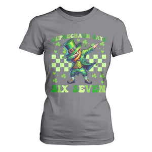 Leprechaun Six Seven Meme T Shirt For Women Funny St Patricks Day Gift TS12 Charcoal Print Your Wear