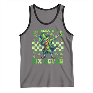 Leprechaun Six Seven Meme Tank Top Funny St Patricks Day Gift TS12 Deep Heather Black Print Your Wear