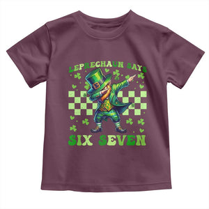Leprechaun Six Seven Meme Toddler T Shirt Funny St Patricks Day Gift TS12 Maroon Print Your Wear